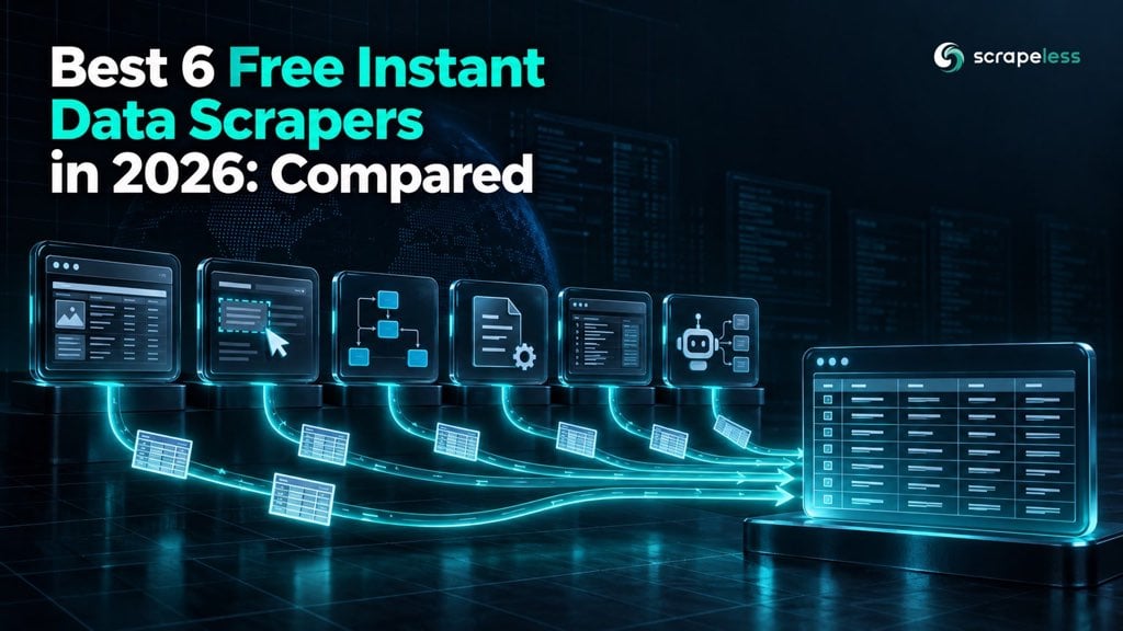 Six free instant data scraper approaches compared for web data extraction